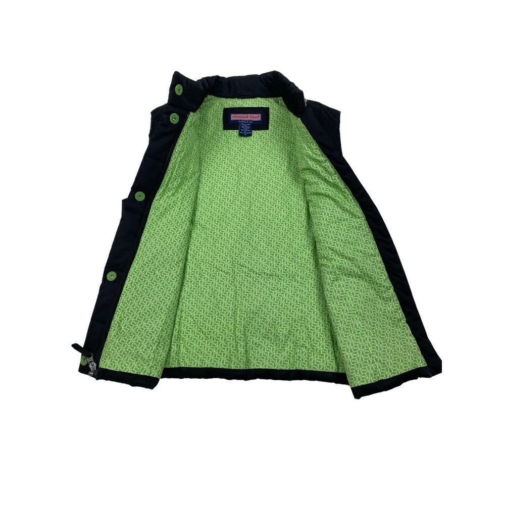 VINEYARD VINES Quilted Puffer Vest Jacket Womens XS Full Zip Snap Close Black - Picture 4 of 11